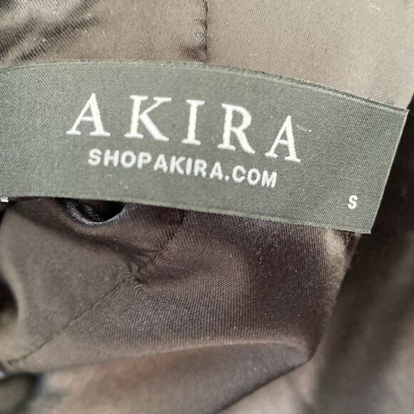 NWOT AKIRA Black Don Eyelet Oversized Blazer Bomber Jacket with Lace-up Details - Picture 9 of 12